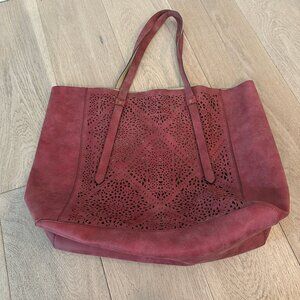 Maroon Laser Cut Tote
